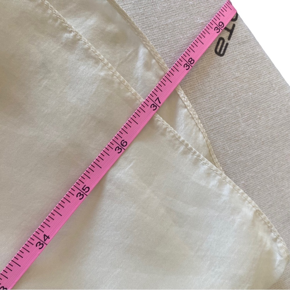 Burberry white ivory silk ruffles dress FLAW 44 large - Picture 13 of 14